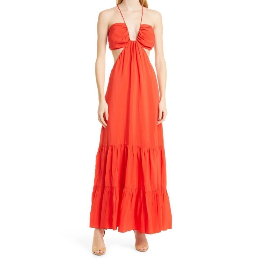 NWOT Nicole Miller Collection Cut Out Maxi Dress L‎